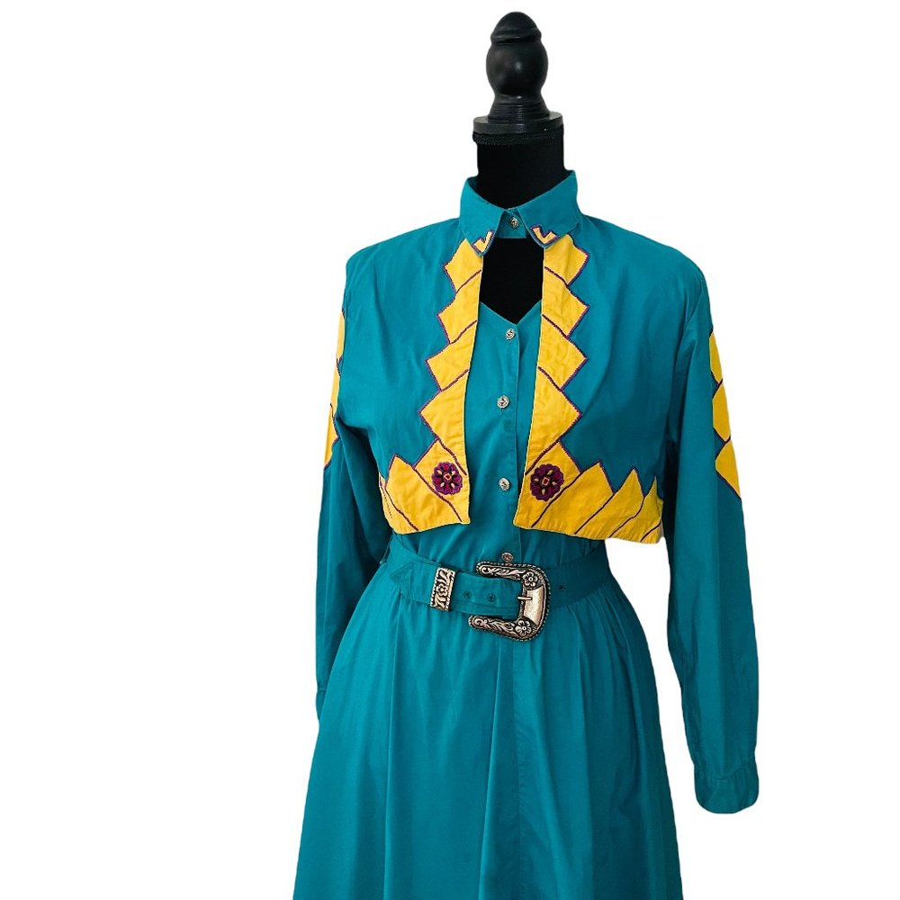 Ladies WESTERN WEAR 80s Square Dance Dress